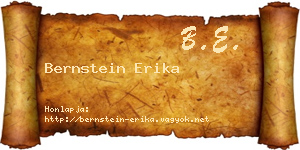 Bernstein Erika névjegykártya